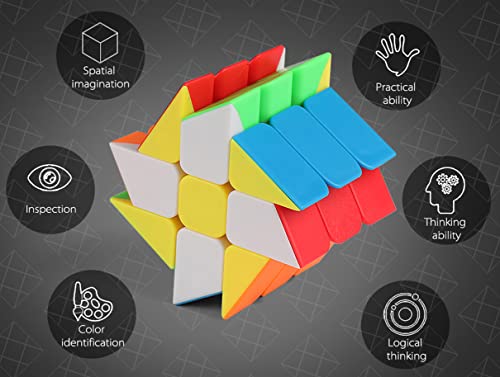 Image of HAWKISTER Kid Moyu Mfjs Meilong Fisher Cube Stickerless High Speed Mofang Jiaoshi Magic Cube