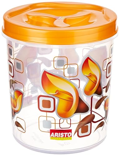 Image of Aristo Store Queen666 Air-Tight Storage Container For Kitchen, Plastic Jar For Storing Spices, Snacks, Grains, Dals SET OF 4-3400 ml,Tranparent