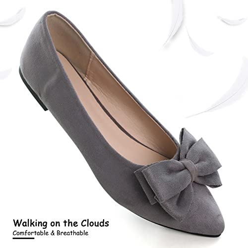 Image of Dear Time Women's Ballet Flats Dress Ballet Shoes Slip on for Office Work Comfortable Shoes