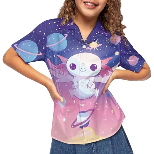 Kids Hawaiian Shirt Short Sleeve Casual Button Down Beach Aloha Shirt Kids Summer Luau Hawaii Shirts Size 3-16 Years