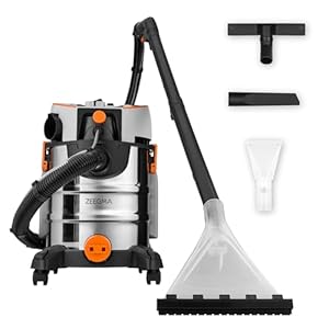 Zonder Pro AQUA Waschsauger – 1400W Nass- & Trockensauger mit Sprühextraktion, 4L Frischwassertank, 20L Schmutzwassertank, HEPA-Filter, Blasfunktion, inkl. umfangreichem Zubehör für Teppiche, Polster