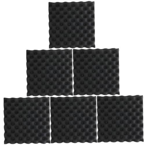 Totority 6 paneles acústicos autoadhesivos 30x30x2cm diseño tipo huevo para aislamiento acústico y tratamiento de paredes miniatura 1