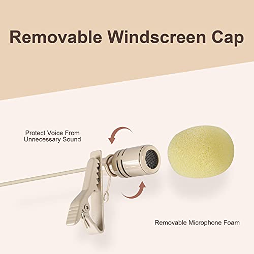 Phenyx Pro Beige Lavalier Lapel & Headset Mic Combo With Mini XLR Jack, Hands-Free Clip-on, Flexible Wired Boom Headset, Compatible With All Wireless Mic Systems by Phenyx Pro - Image 3
