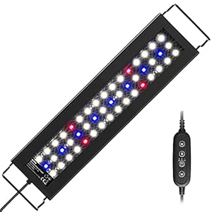 NICREW Full Spectrum Planted LED Aquarium Light, with Timer, for Freshwater Fish Tank, 12-18 Inch, 9 Watts