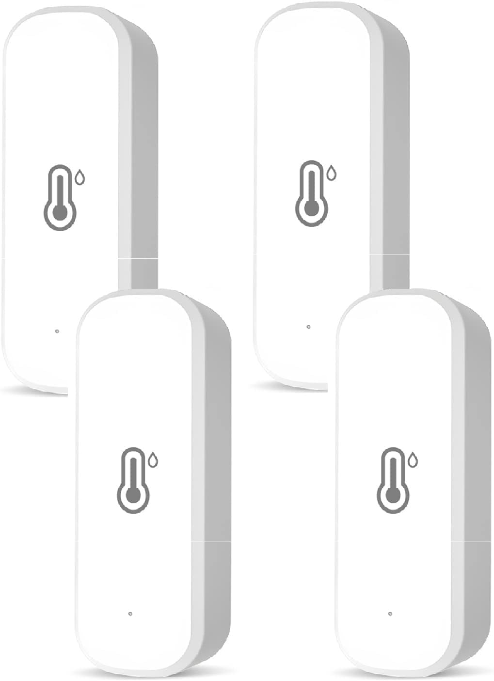 CASOTA Monitor De Temperatura Y Humedad Sensor De Termómetro Higrómetro WiFi, 4 Piezas Detector Inteligente De Temperatura Y Humedad WiFi Sensor Inalámbrico Interior