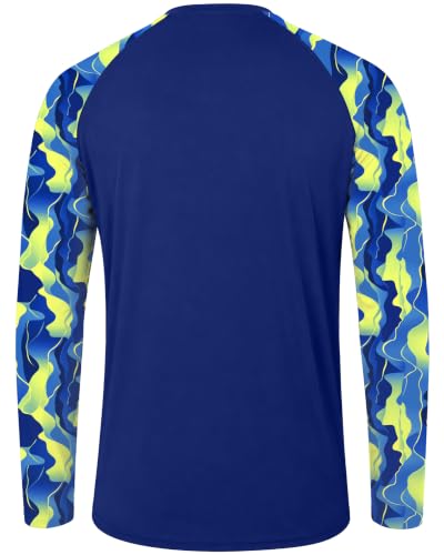 Image of FISHEAL Mens Long Sleeve Fishing Camo Shirts, UPF 50+ Sun Swim Rash Guard