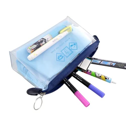 Image of SUN-STAR Jujutsu Kaisen, Gusset Clear Pouch mitte Large Capacity, for Pencil Case and Cosmetic Pouch, W7.5 x H3.9 x D2.4inch (19 x 10 x 6cm)