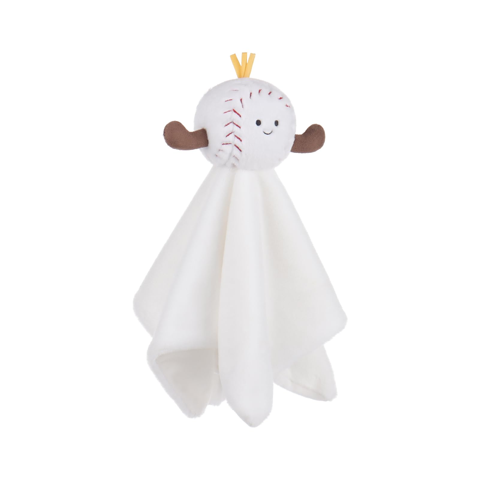 Apricot Lamb Baseball Cute Comforter Soft Loveys for Baby Boy and Girl Security Blanket for Babies Infant and Toddlers, White - Image 3