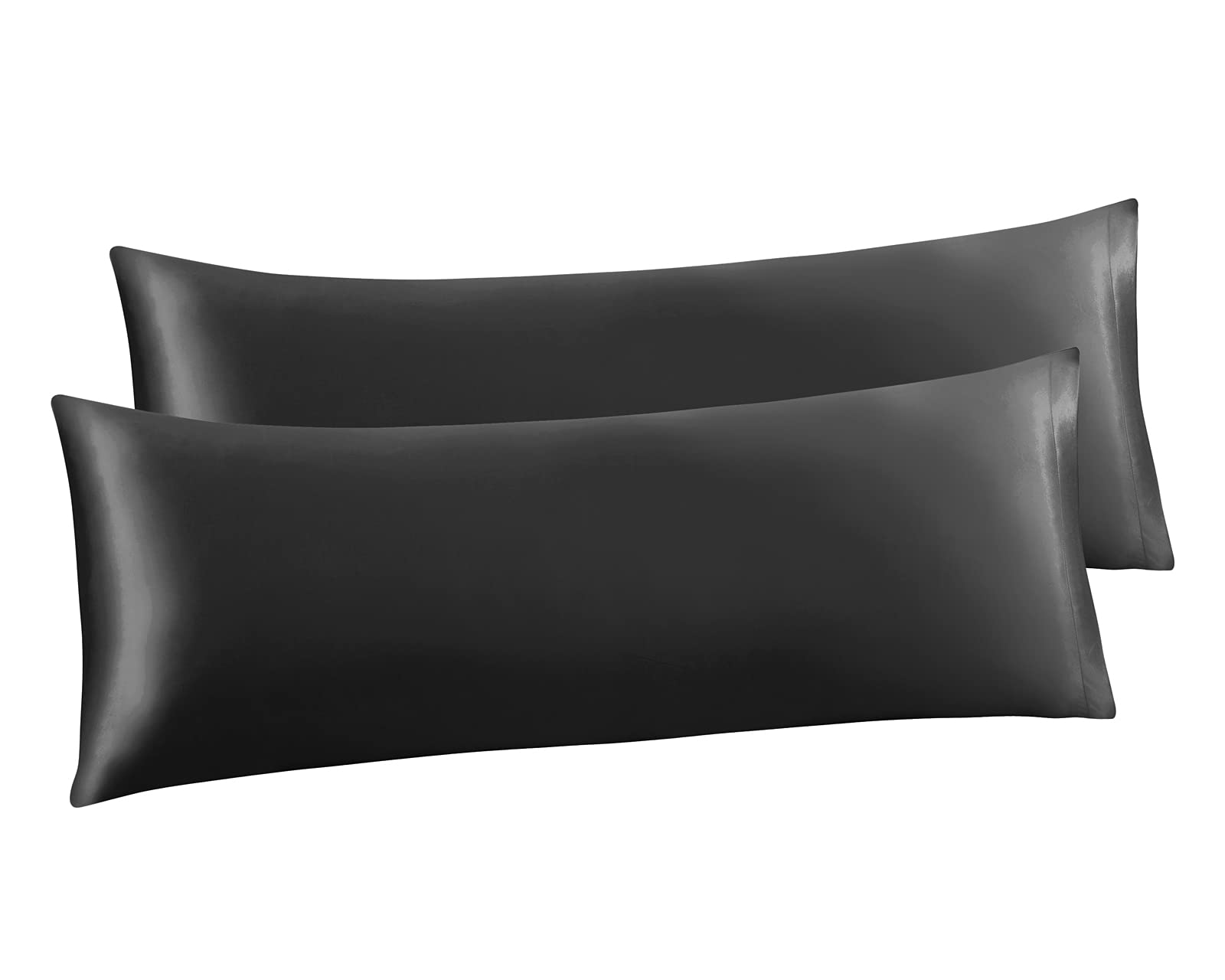 Ersmak Juego de 2 Fundas de Almohada de satén para el Cuerpo, 20 x 54 Pulgadas, Funda Ultra Suave para Cabello y Piel, Funda de Almohada Lateral Larga con Cierre de sobre