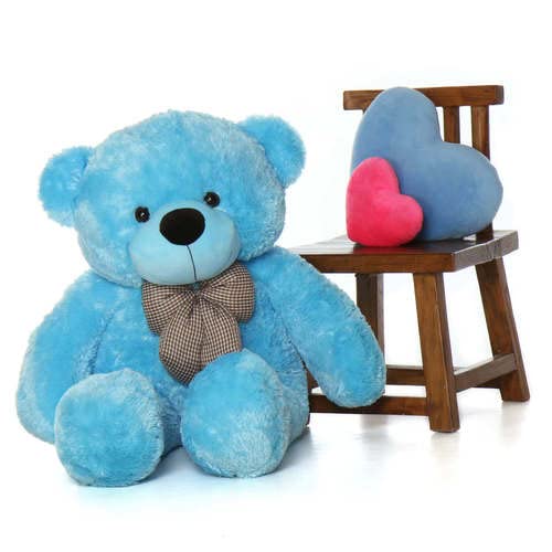 Image of ToYBULK Sky Blue 3 Feet Teddy Bear - Adorable Plush Toy for Endless Cuddles