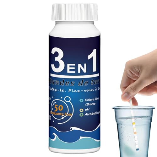Análisis De Agua De Piscina | Piscina De Prueba Y Spa | Medición De Sal 50 Piezas Para Mantenimiento Equilibrio Spa Agua Dulce Salada Cuenca Enterrada