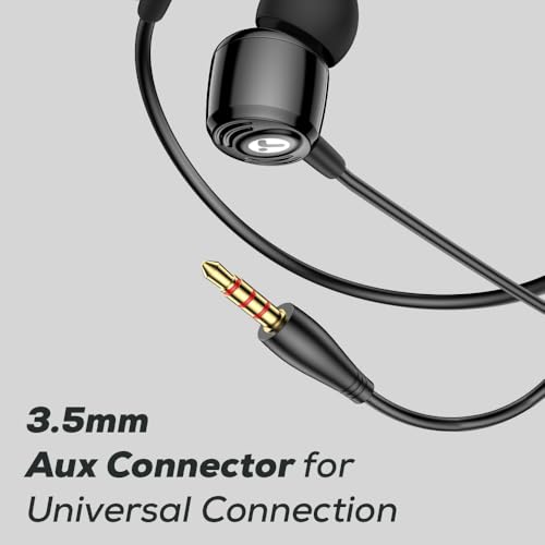 Image of Toreto Tunz Pro Wired in Ear Headphones with in-line Microphone for Best Calling Experience, 13mm Driver for Cinematic Audio Enhanced Bass, Magnetic Earbuds,Soft Silicon,Snug-fit Design for Comfort