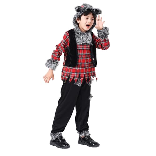 Disfraz Wild Wolfie Hombre Lobo Para Niños 5-6 Años miniatura 2