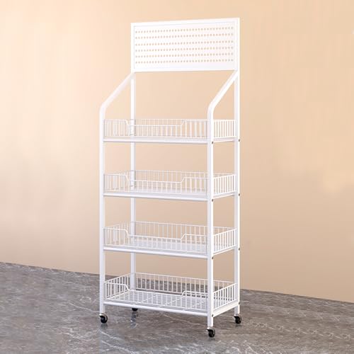Organizador de despensa de metal independiente de 3 niveles para cocina, soporte de patatas fritas, estante de exhibición para uso comercial