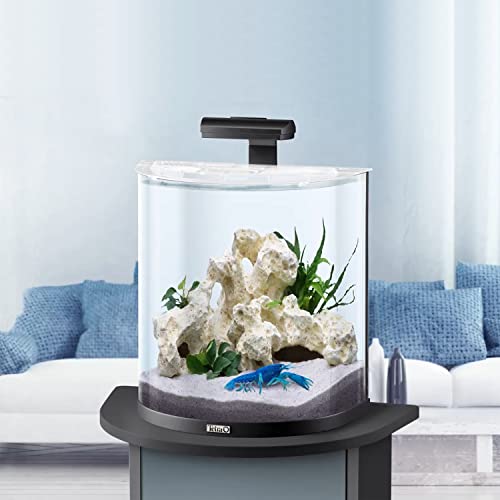 Tetra Explorer Line 30 L Aquarium Komplett-Set - Design Aquarium mit gebogener Frontscheibe, LED-Beleuchtung, Technik, Futter und Pflegemitteln, Farbe: Schwarz