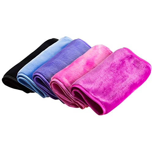 Nugilla Makeup Remover Cloth 5 Pack - ,Reusable Microfiber Cleansing Towel，Suitable for All