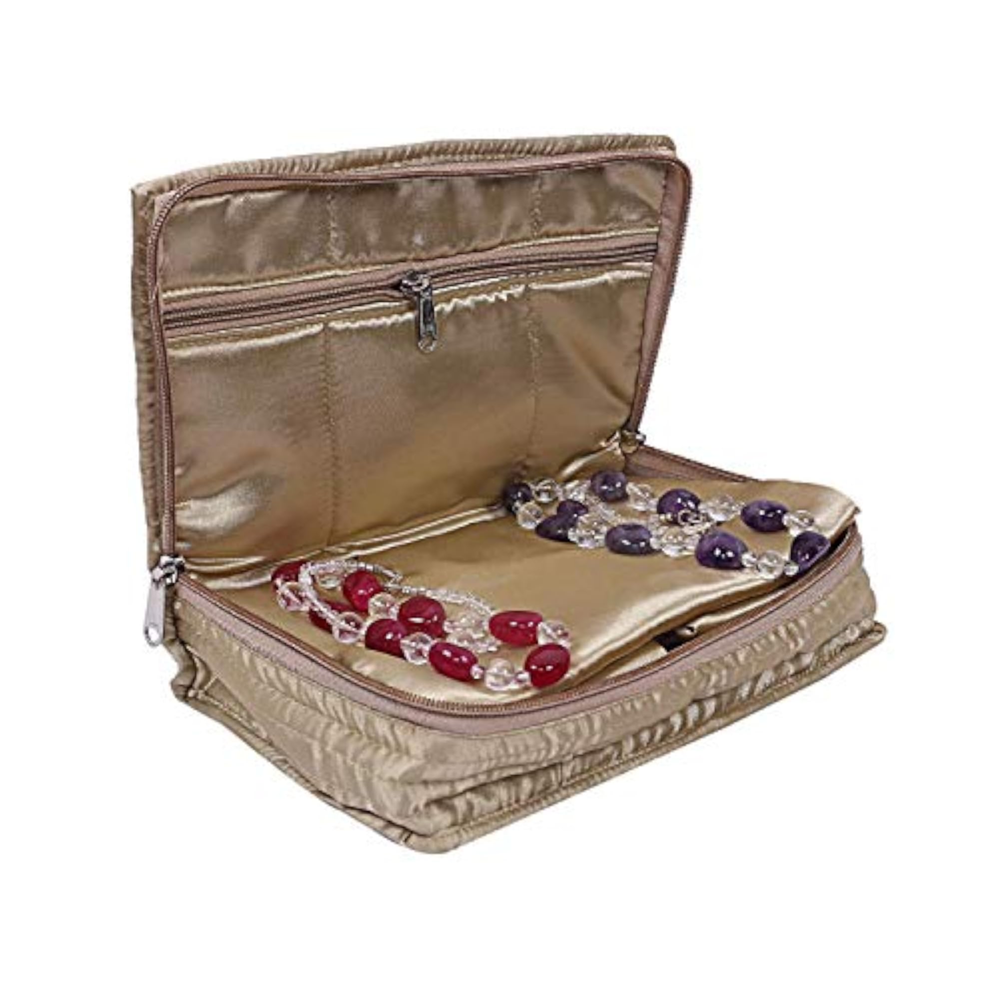 Satin Jewellery Kit Organizer (Gold)