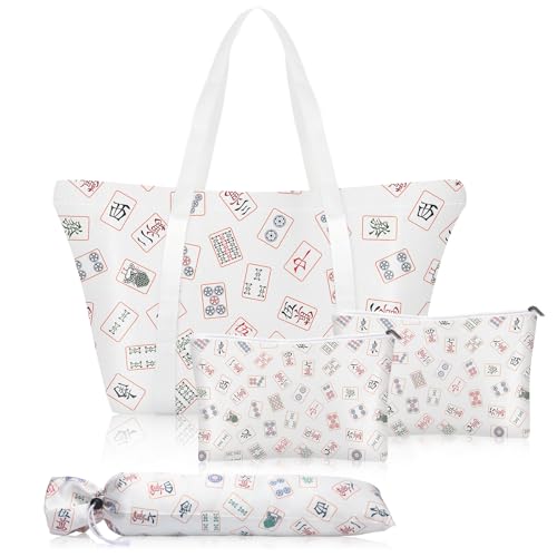 Set 4 Bolsas Vacías Mahjong para Fichas y Soportes