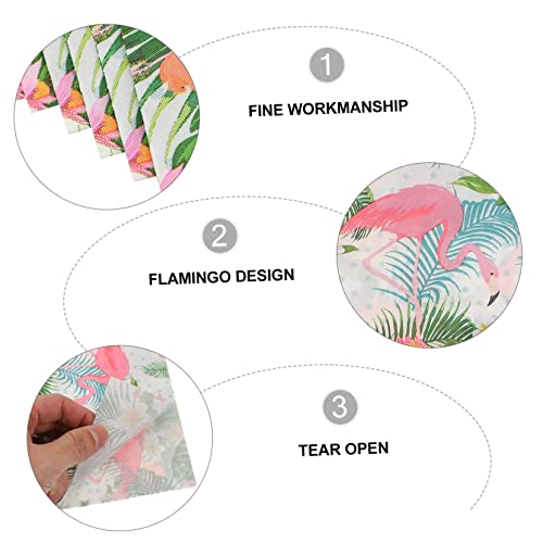 ABOOFAN 18 Pçs Bolo Flamingo Decoração De Mesa De Casamento Decoração De Verão Louça De Praia Guarda