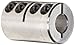 Ruland CLX-4-4-A One-Piece Clamping Rigid Coupling, Aluminum, 1/4" Bore A Diameter, 1/4" Bore B Diameter, 5/8" OD, 1" Length