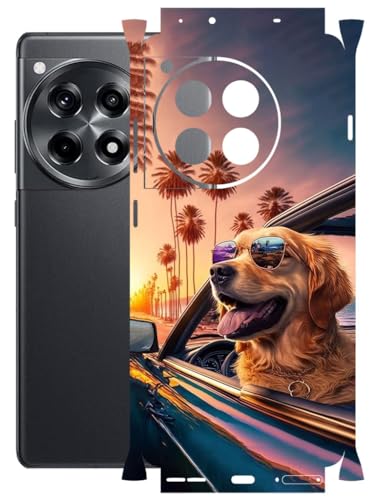 Image of AtOdds - Full Body Back Screen Guard Protector Film - Lamination Wrap Skin Sticker Compatible with ONEPLUS 12R (5G) | Scratchproof Matte Finish (Happy Doggo)
