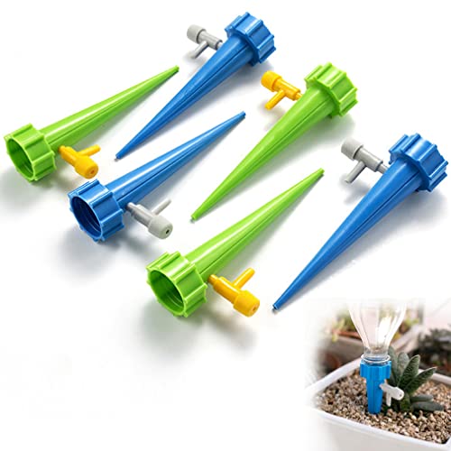 VINUSTO 6 Pièces Goutte à Goutte Bouteille, Système d'irrigation automatique - Réglable, Arroseurs automatiques Plantes Irrigation Système pour Jardin Maison Intérieur Extérieur