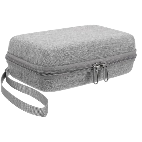 Trousse de maquillage rigide mini valise grise étui de voyage compact femmes