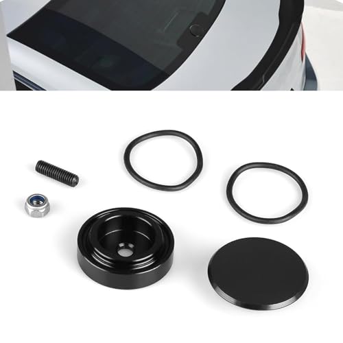 Ypoyney Car Wiper Plug, Rear Windshield Wiper Block Off Grommet Caps, Aluminum Rear Window Wipers Delete Plug Cover Kit, Universal Automotive Accessories for SUV, RV, Truck