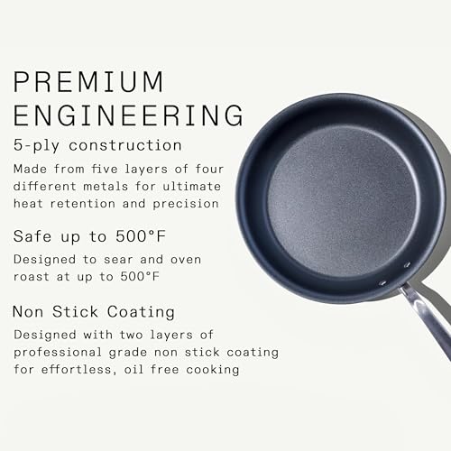 Image of Made In Cookware - ProCoat 12 inch Non Stick Frying Pan (Graphite) - 5 Ply Stainless Clad Nonstick - Professional Cookware - Crafted in Italy - Induction Compatible