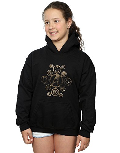 Marvel Girls Avengers Infinity War Icons Hoodie Black 9-11 Years