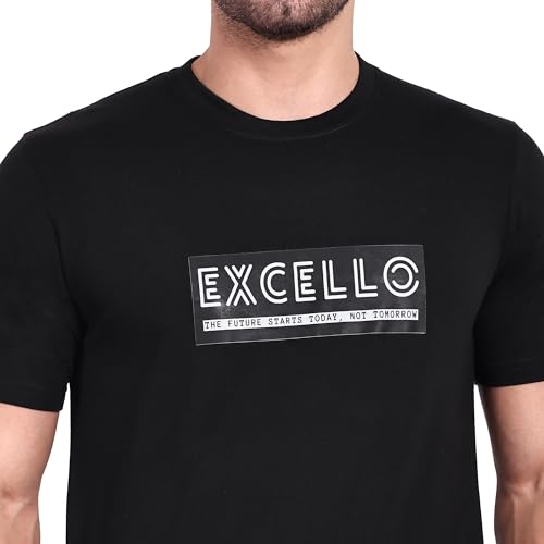 Image of EXCELLO Men's 100% Pure Cotton T-Shirt || Super Soft, Breathable, Premium Material.