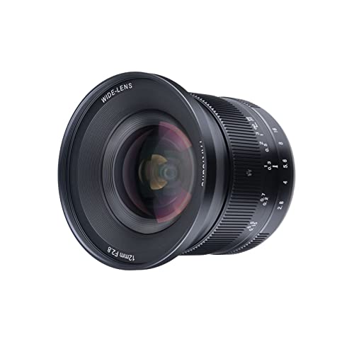 Obiettivo per fotocamera ultra grandangolare F2.8a° da 12 mm F2.8a° Primo per fotocamere mirrorless Fuji Fujifilm X-Mount APS-C X