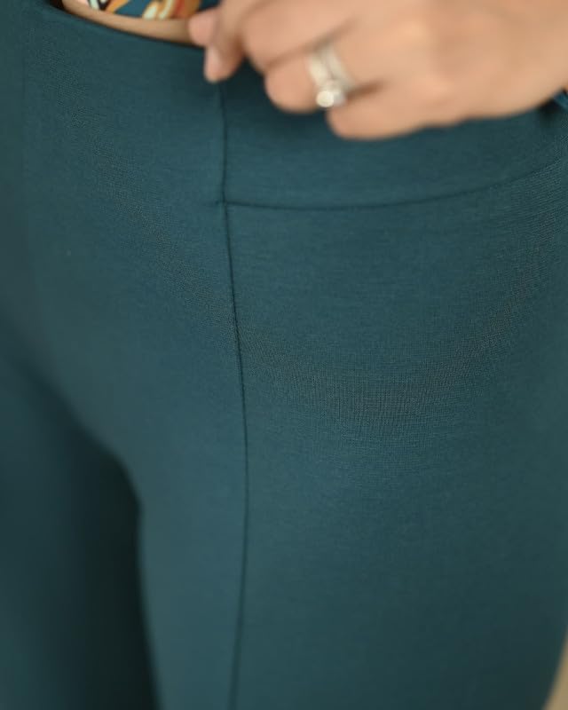 Image of Mlada Slim Fit Jeggings with Elastic Waist Band for Women Office Work Formal Wear Trousers Stretch Cotton Knit High Waist Skinny Fit Jeggings Lycra Pants Travel Comfort Jeggings