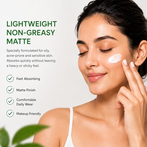 Image of Clear Face Sunscreen Lotion SPF 50+++ | Hybrid Broad-Spectrum Daily Sunblock for Acne-Prone, Oily & Sensitive Skin - Lightweight Matte Finish - 50 ml