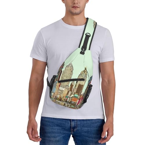 Mochila cruzada de pecho para hombre y mujer tipo sling miniatura 7