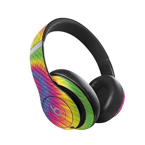 Image of MightySkins Carbon Fiber Skin Compatible with Beats Studio Pro - Vibrant Tie Dye | Protective, Durable Textured Carbon Fiber Finish | Easy to Apply