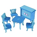Mini ensemble de meubles créatif : l'ensemble en bois de qualité super mignon peut inspirer leur imagination et leur créativité lorsque les enfants jouent avec eux pour jouer leurs scènes préférées. Idéal pour les cadeaux de fête, les fêtes d'anniversaire, les récompenses de salle de classe, les nuitées, la chasse au jardin jouet pour jouer.
