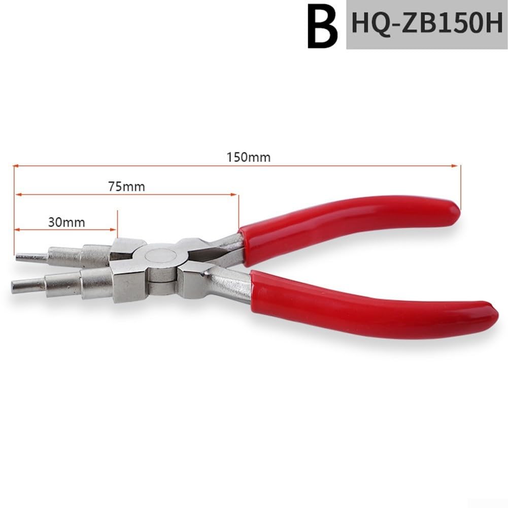 Set di pinze per gioielli, 8 taglierine rotonde a becco ad ago per fai da te, avvolgimento di fili, kit di riparazione per perline