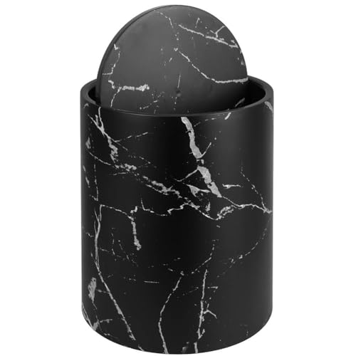 Cubo de basura versátil estilo mármol para interiores sofisticados 2