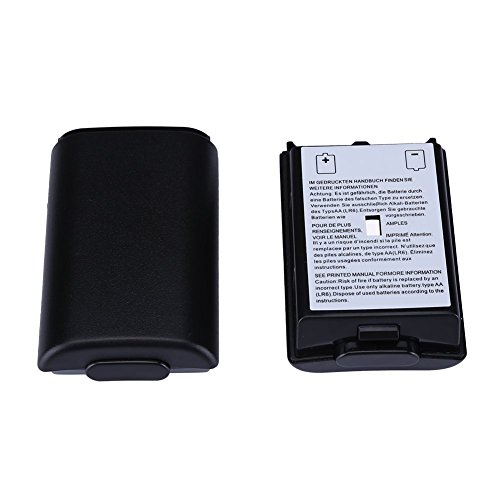 Trenro TRENRO_C026 2X Black Battery Pack Cover Shell Case Kit For Xbox 360 Wireless Controller thumb #2