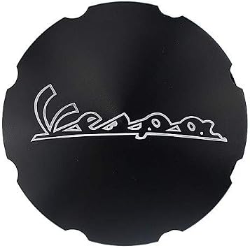 Motorcycle Front Gas Fuel Tank Filler Oil Cap Cover Compatible with VESPA GTS GTV GT LX Primavera Sprint Black