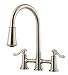 Pfister LG531YPK Ashfield 2-Handle Pull Down Kitchen Faucet in Brushed Nickel, 1.8 gpm