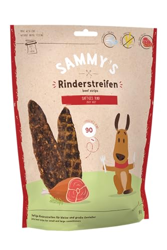 Sammy´s Rinderstreifen | Rindfleisch | Fleischiger Snack für Hunde | Getreidefrei| Single Animal Protein | ohne Zucker ohne Geschmacksverstärker 1 x 190g