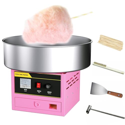 Electric Stainless Steel Cotton Candy Machine 1200W Commercial Candy Floss Maker Electric Candy Floss Maker for Birthday Party Candy Floss Making Machine for Kids Home Party Festival