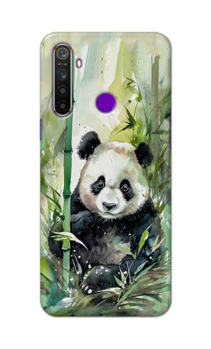 Image of Printed Hard Back Cover for Realme 5s Back Cover (Panda -J1) -190724(EA)