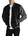 Pro Club Men's Varsity Fleece Baseball Jacket, Black/Charcoal, 4X-Large