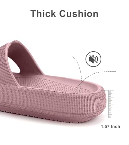Image of Haifago Cloud Slides for Women and Men Cushion Recovery Pillow Sandals, Memory Foam House Shower Slippers for Woman Comfort Platform Non-Slip
