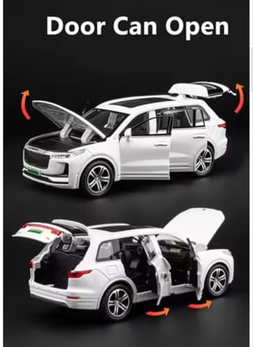 Image of Leading Ideal One EV Diecast 1:32 Scale Model Alloy Metal Pull Back Toy car for Kids with Openable Doors & Light, Music Toy Vehicle for Kids [Colors as Per Stock] (1:32 Leading Ideal One)