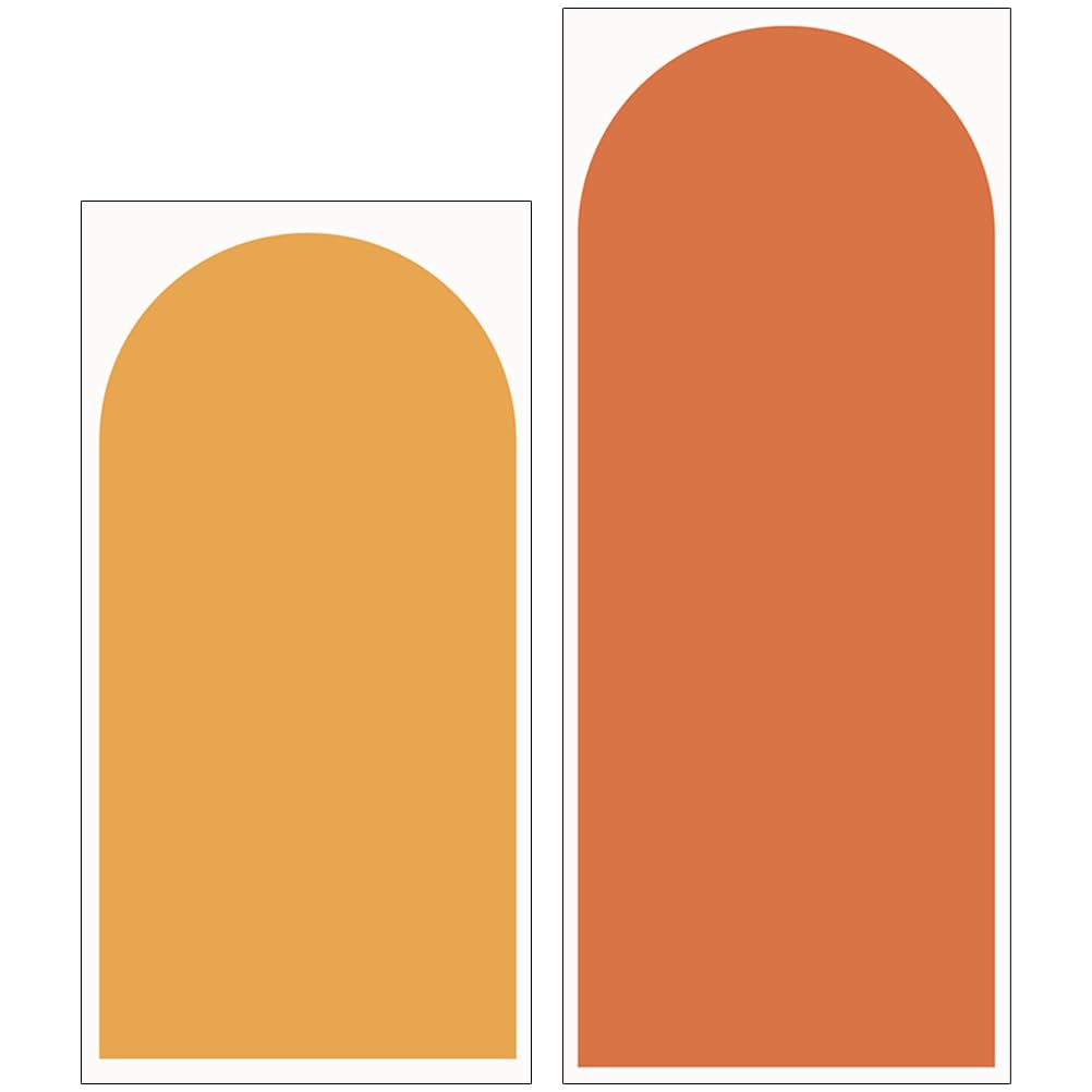 Papier peint orange BETOOKY pour rénover un mur sans colle grâce au PVC adhésif