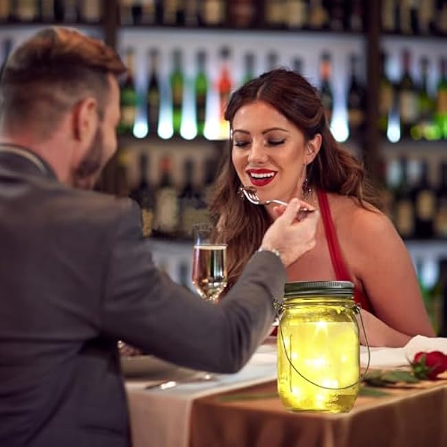 Solar Mason Jar Lights Lids, 10 Pack 30 LED Solar Fairy Lights for Regular Mouth Mason Jars, Outdoor Hanging Mason Jar Lights for Garden Yard Decor, Wedding (Jars Not Included)